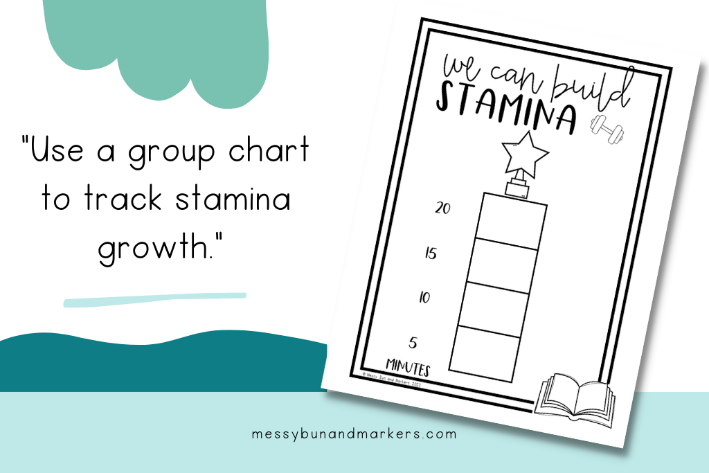 Picture of a class stamina graph. Use a graph to track stamina growth.