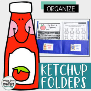 ketchup folder labels will keep your students' work organized